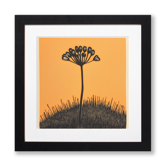 Agapanthus Linoprint-Style Art (1560-1)