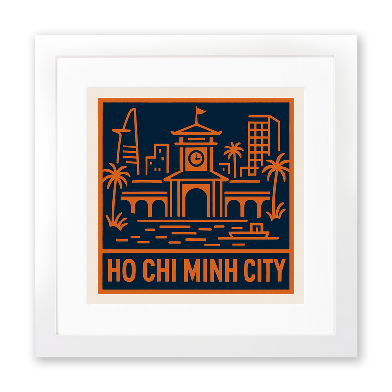 Cities Linoprint-Style Art (c184)