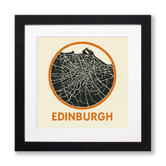 Maps Linoprint-Style Art (c38)