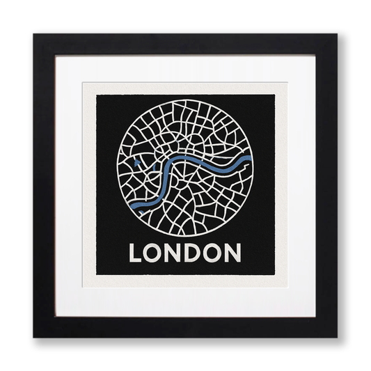 Maps Linoprint-Style Art (c13)