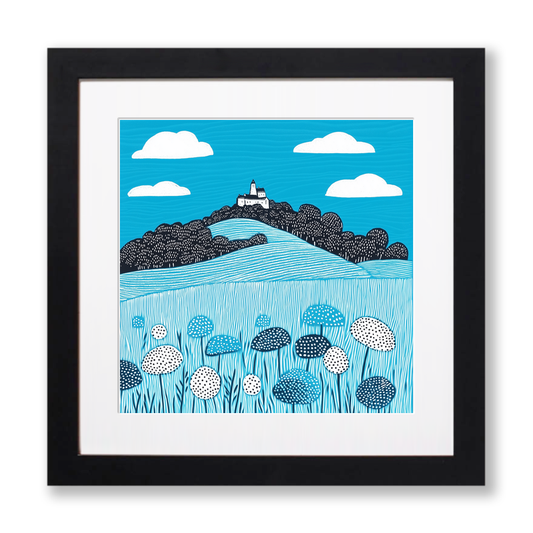 St Michael’s Mount, Cornwall Linoprint-Style Art (583-1)