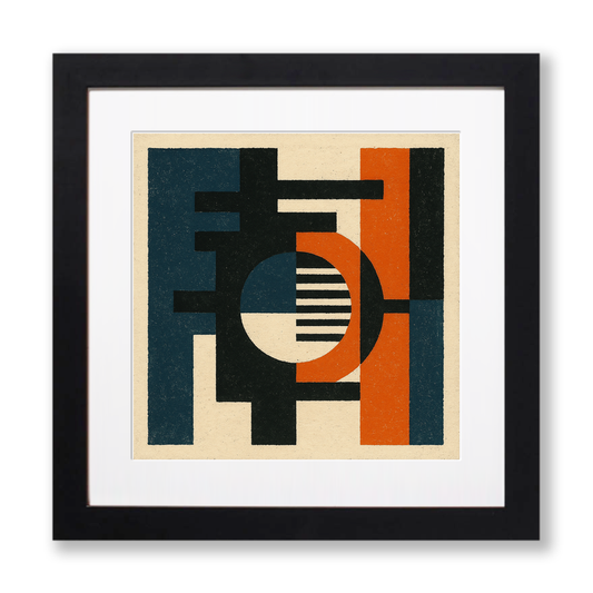 Bauhaus Design Linoprint-Style Art (c423)