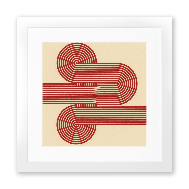 Bauhaus Design Linoprint-Style Art (c436)