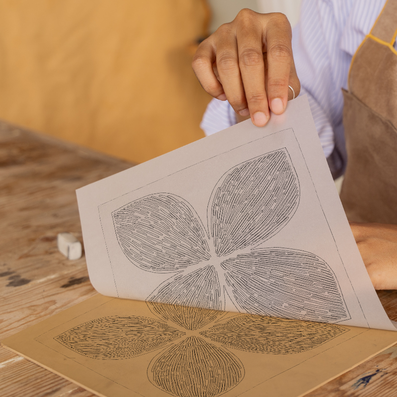 Symmetrical patterns Linoprint-Style Art (543-1)