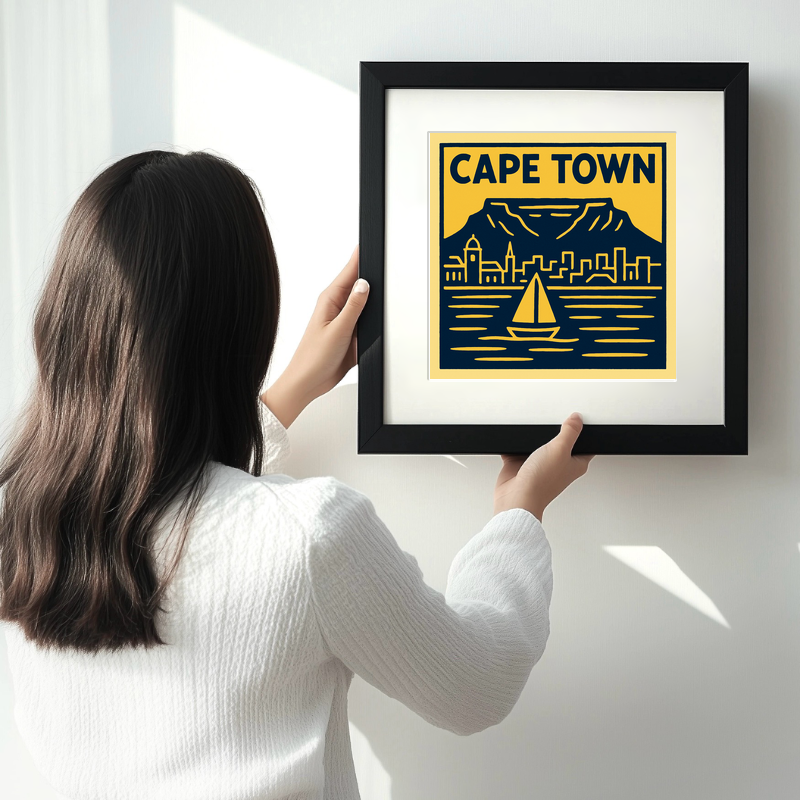 Cities Linoprint-Style Art (c219)