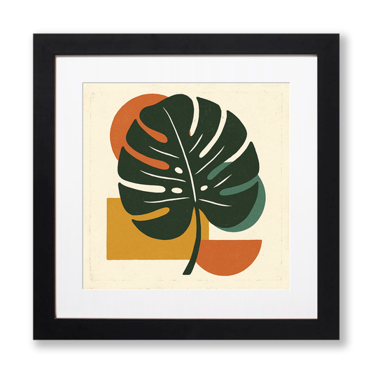 Flowers and Plants Linoprint-Style Art (c518)