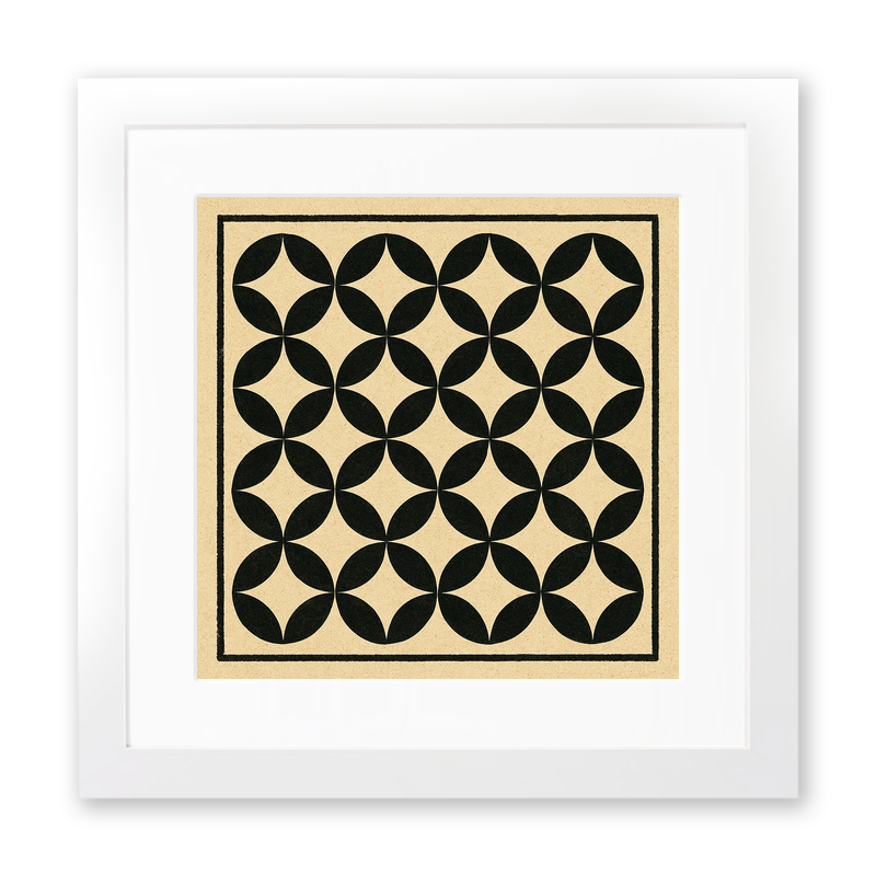 Bauhaus Design Linoprint-Style Art (c452)