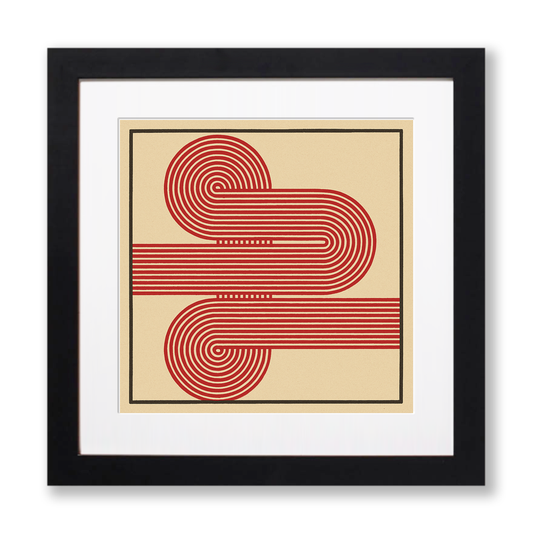 Bauhaus Design Linoprint-Style Art (c456)