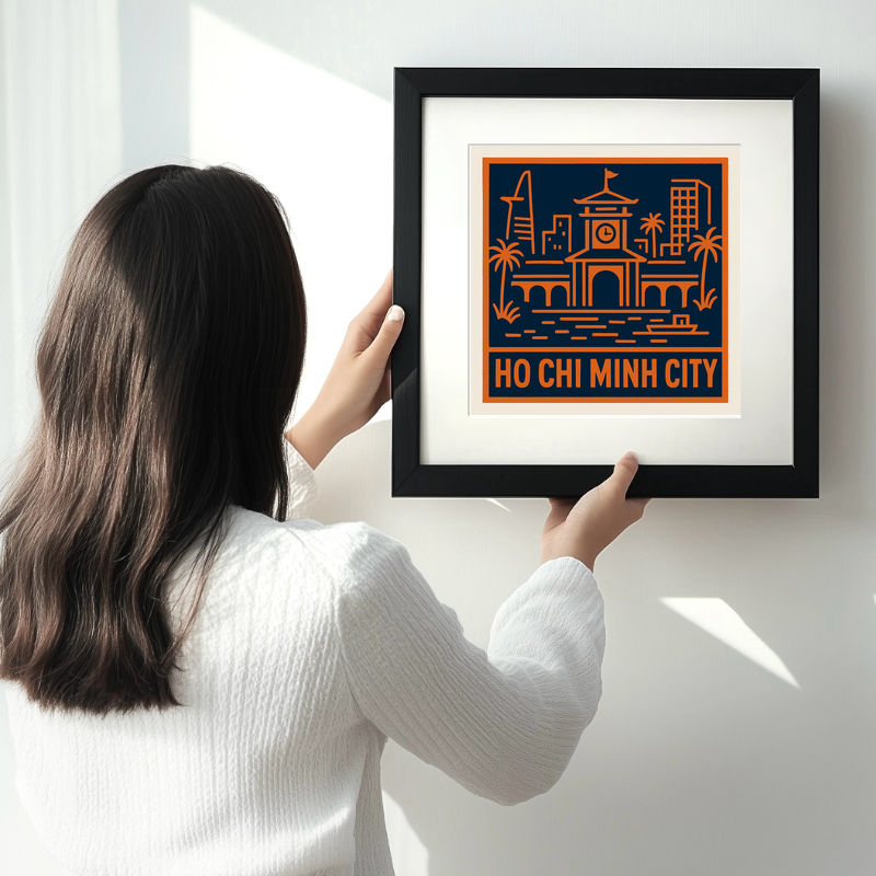 Cities Linoprint-Style Art (c184)