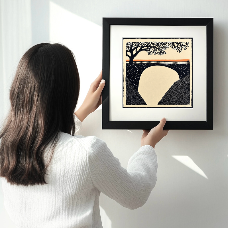 Clifton Suspension Bridge, Bristol Linoprint-Style Art (170-2)
