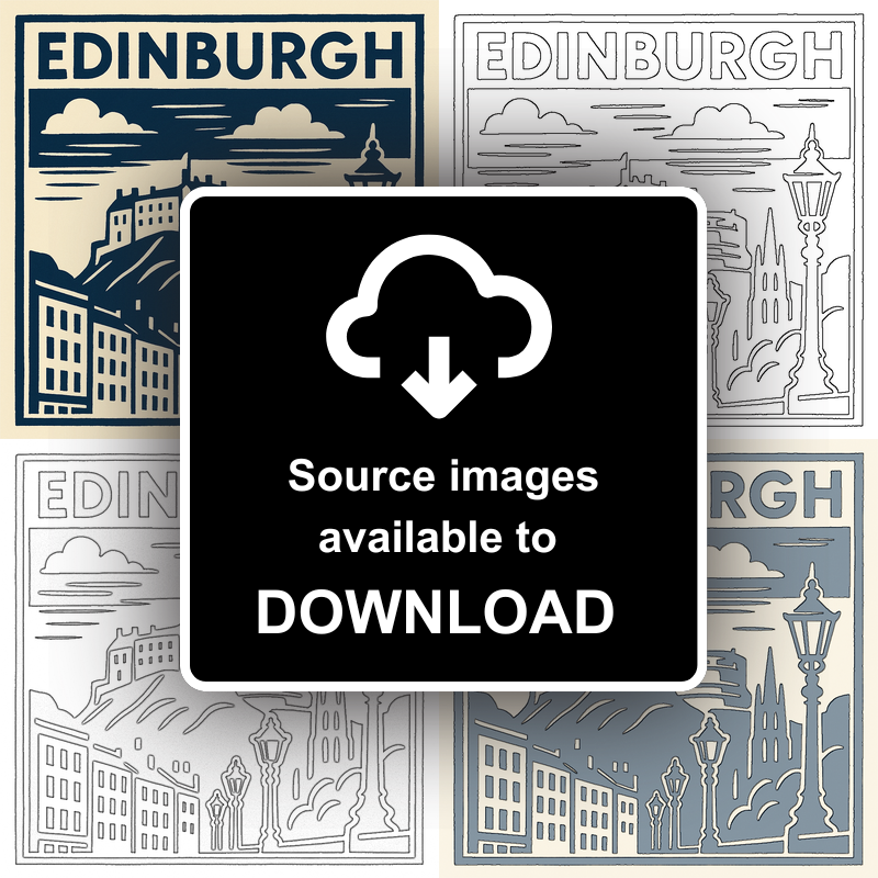 Cities Linoprint-Style Art (c200)