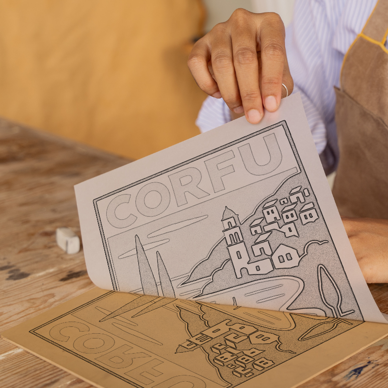 Cities Linoprint-Style Art (c208)