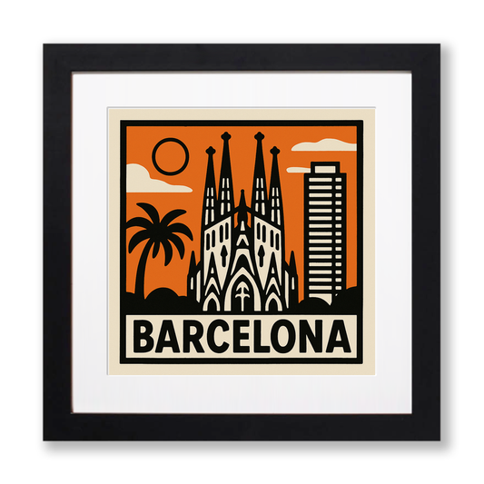 Cities Linoprint-Style Art (c238)