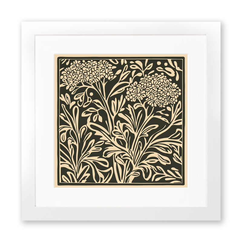 Yarrow Linoprint-Style Art (1753-1)