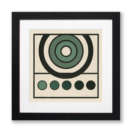 Bauhaus Design Linoprint-Style Art (c471)