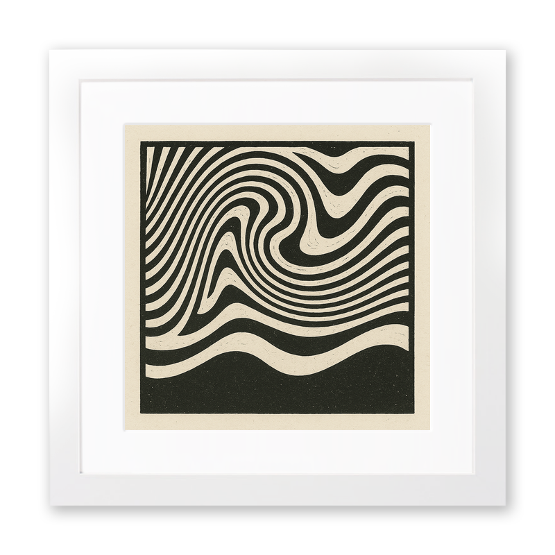 Bauhaus Design Linoprint-Style Art (c472)
