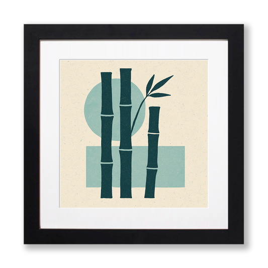 Flowers and Plants Linoprint-Style Art (c503)