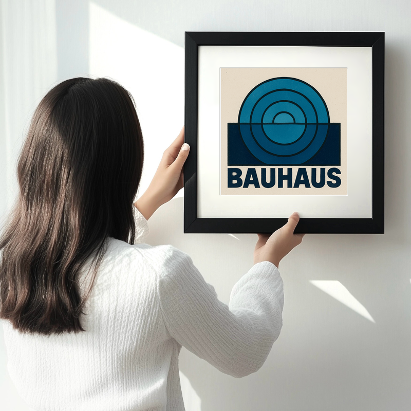 Bauhaus Design Linoprint-Style Art (c478)
