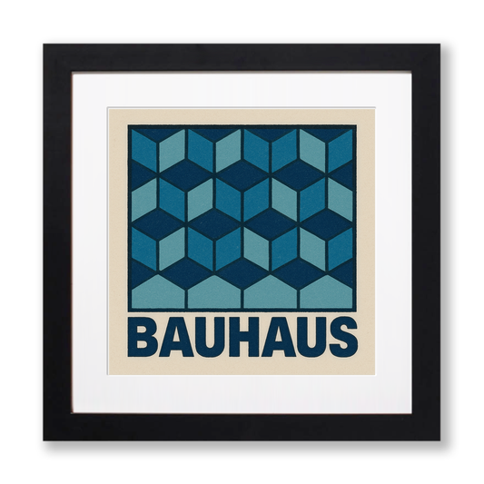 Bauhaus Design Linoprint-Style Art (c414)
