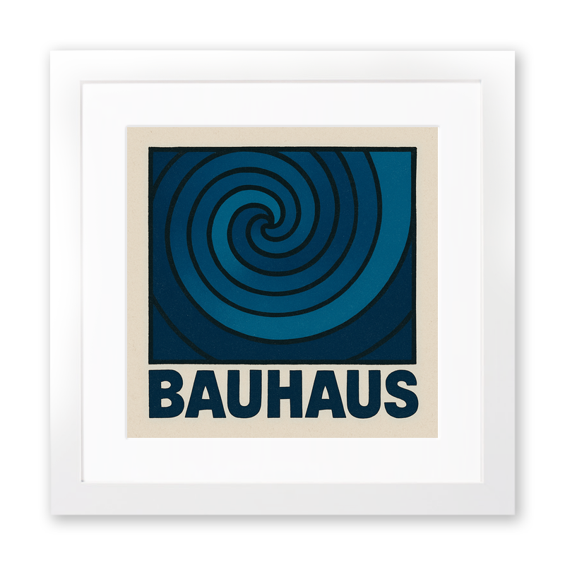 Bauhaus Design Linoprint-Style Art (c432)