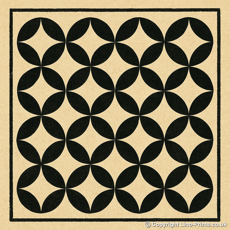 Bauhaus Design Linoprint-Style Art (c452)