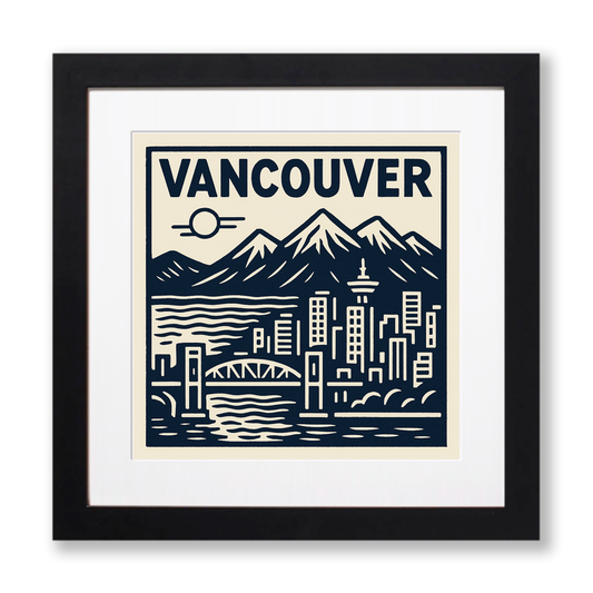 Cities Linoprint-Style Art (c63)