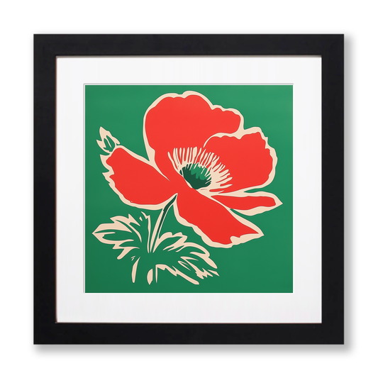 Anemone Linoprint-Style Art (1628-1)