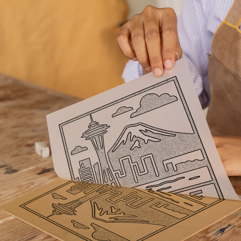 Cities Linoprint-Style Art (c93)