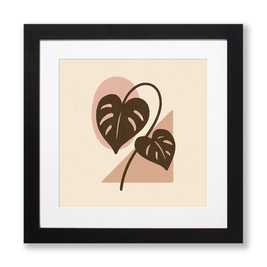 Flowers and Plants Linoprint-Style Art (c513)