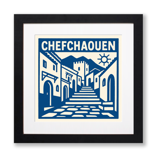 Cities Linoprint-Style Art (c214)