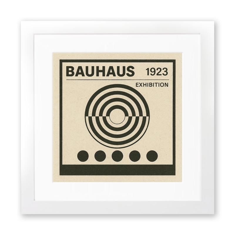 Bauhaus Design Linoprint-Style Art (c474)