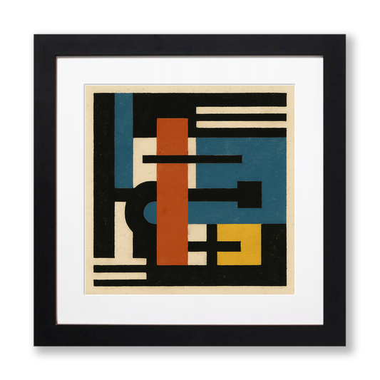 Bauhaus Design Linoprint-Style Art (c433)