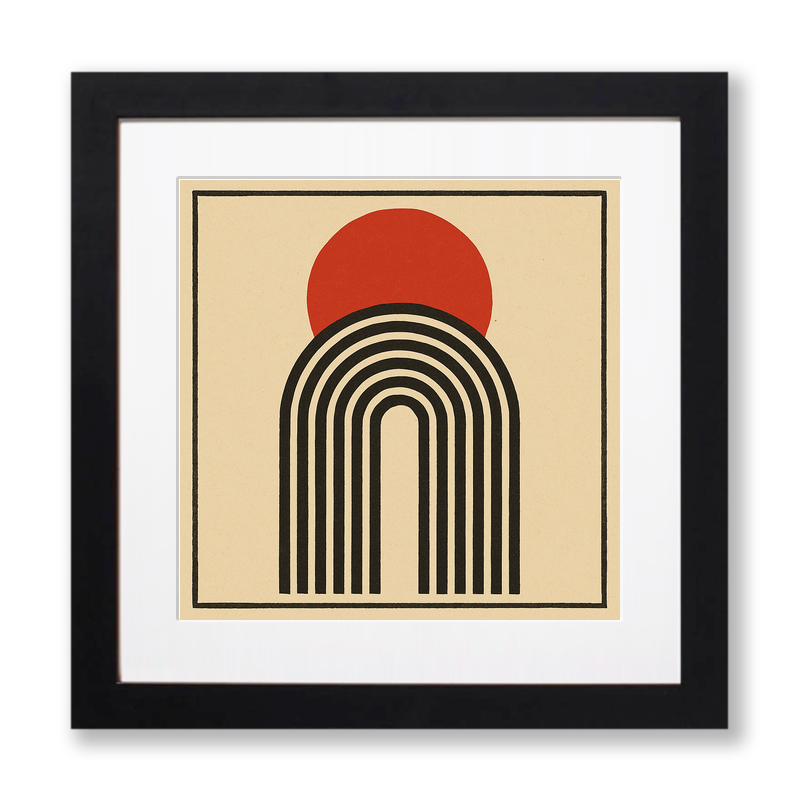 Bauhaus Design Linoprint-Style Art (c406)