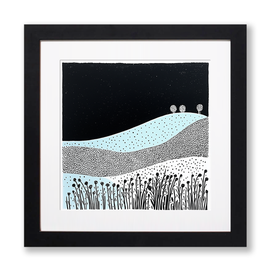 Minimalist textures Linoprint-Style Art (540-2)