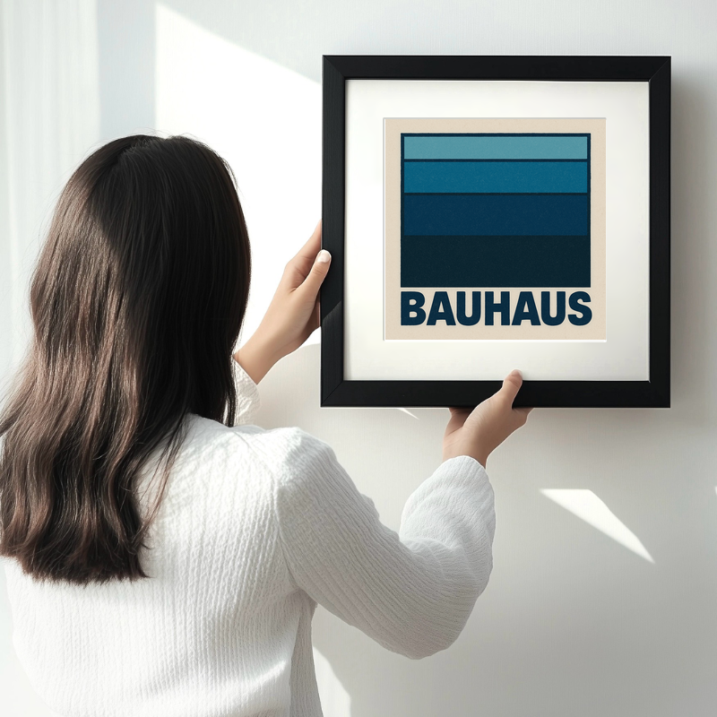 Bauhaus Design Linoprint-Style Art (c481)