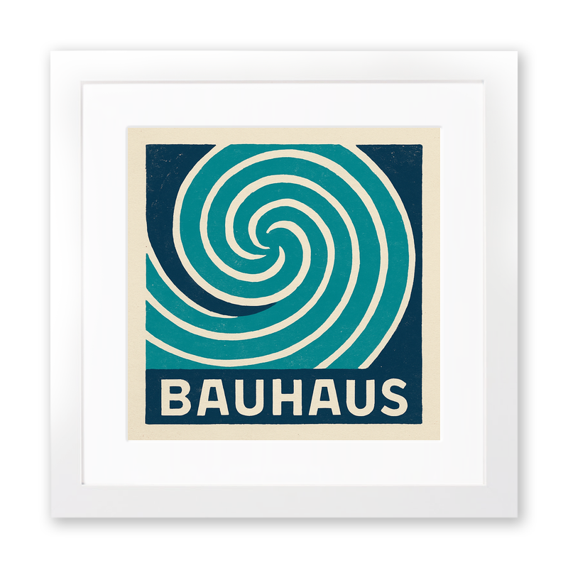 Bauhaus Design Linoprint-Style Art (c487)