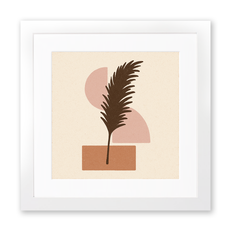 Flowers and Plants Linoprint-Style Art (c532)