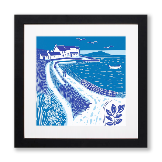 Porthcawl, Bridgend Linoprint-Style Art (1100-1)