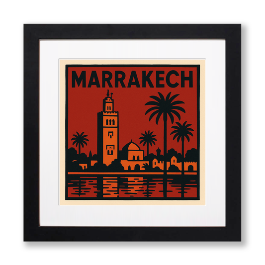 Cities Linoprint-Style Art (c152)