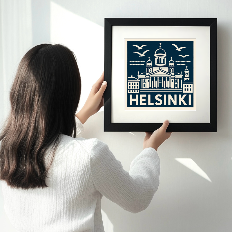 Cities Linoprint-Style Art (c185)