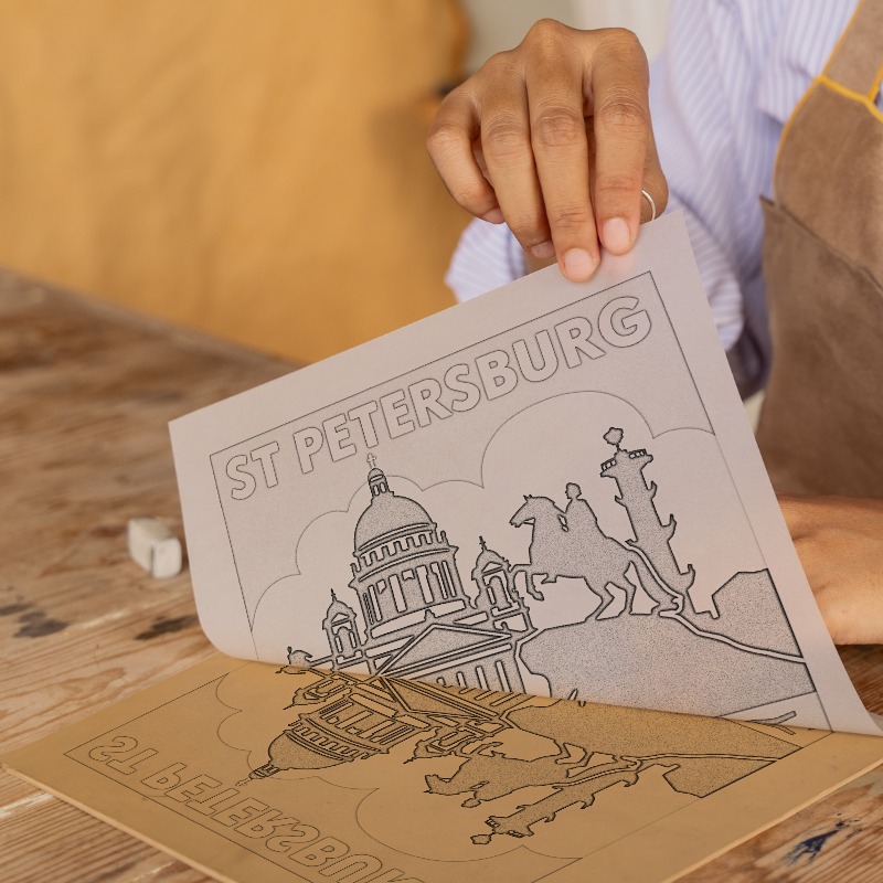 Cities Linoprint-Style Art (c84)