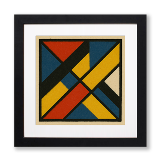 Bauhaus Design Linoprint-Style Art (c407)