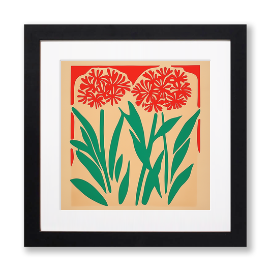 Allium Linoprint-Style Art (1626-1)