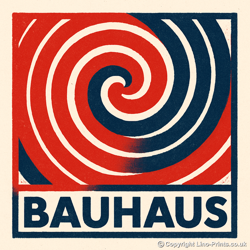 Bauhaus Design Linoprint-Style Art (c400)