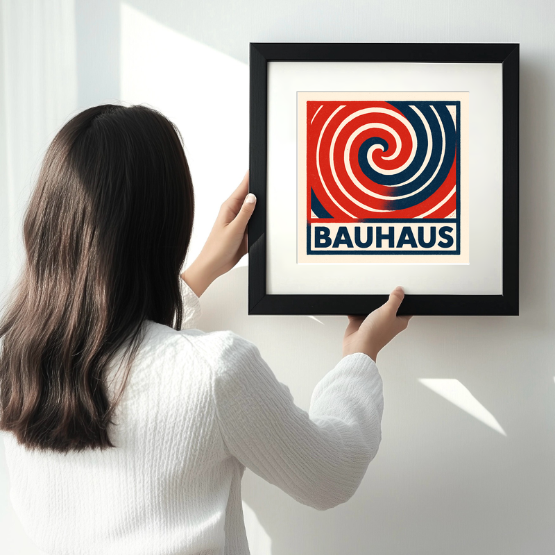 Bauhaus Design Linoprint-Style Art (c400)