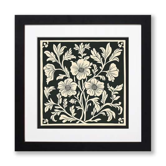 Primrose Linoprint-Style Art (1737-1)