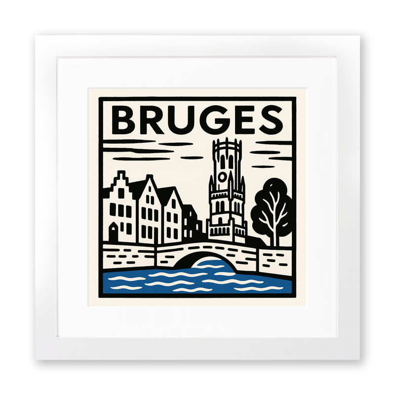 Cities Linoprint-Style Art (c226)