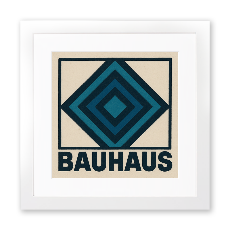 Bauhaus Design Linoprint-Style Art (c480)