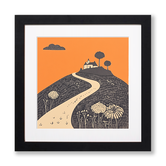 St Michael’s Mount, Cornwall Linoprint-Style Art (194-3)