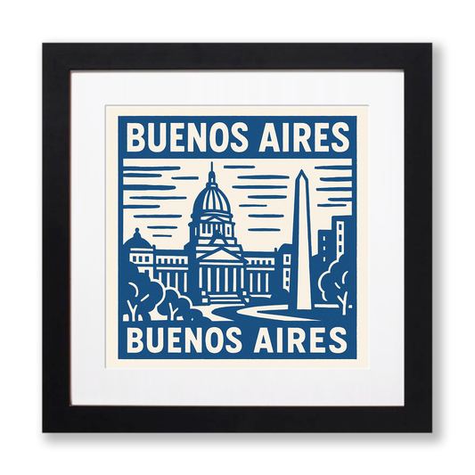 Cities Linoprint-Style Art (c225)